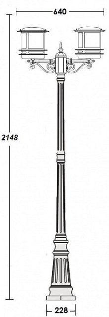 Наземный фонарь TOKIO 68309A Bl opal