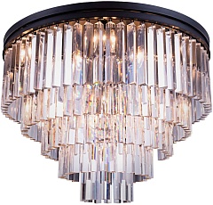 Потолочная люстра 1920s Odeon KR0387C-10A/P black/clear