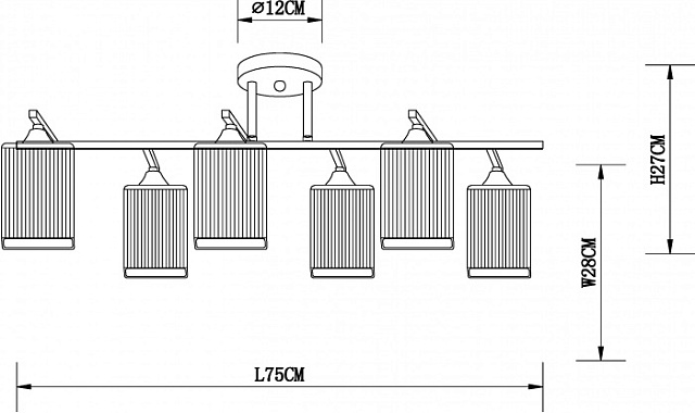 Потолочная люстра Merope A4071PL-6BK