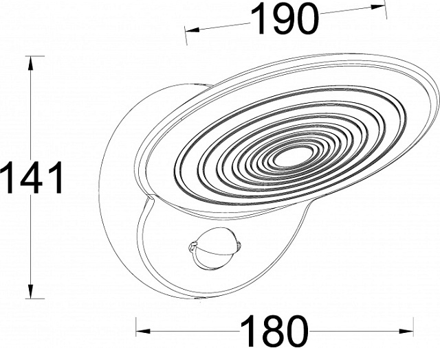 Настенный светильник уличный SIDNEY LED W1896-PiR-3K Gr