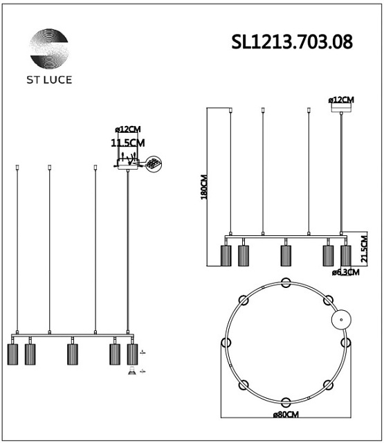 Подвесной светильник Kendo SL1213.703.08