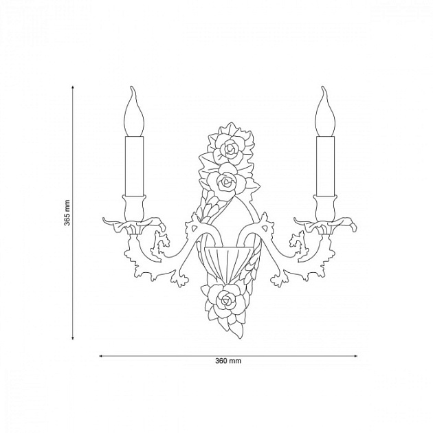 Бра Firenze FIRENZE W1780.2 antique gold