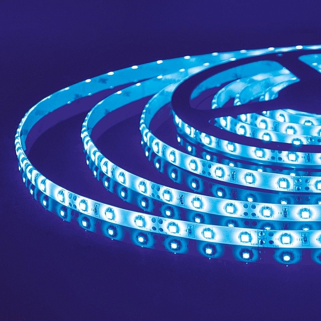 Светодиодная лента  Лента светодиодная 12V 4,8W 60Led 2835 IP65 синий, 5м