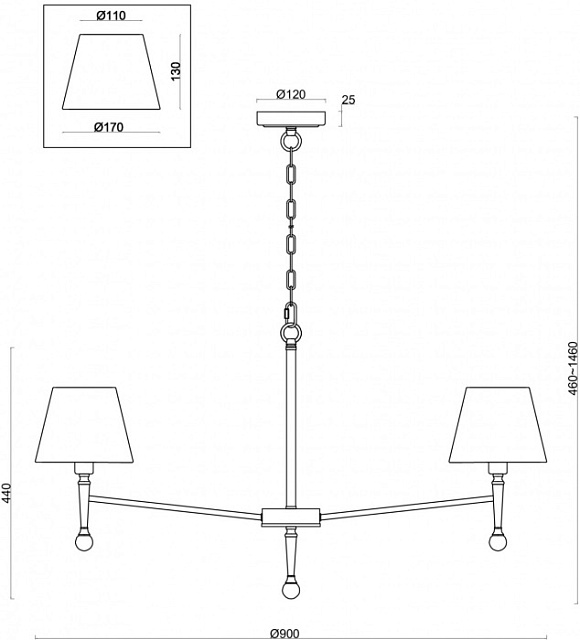 Подвесная люстра Rosemary FR5190PL-07BS