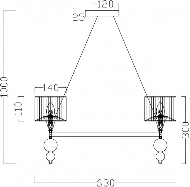 Подвесная люстра Lauren FR5093PL-05CH