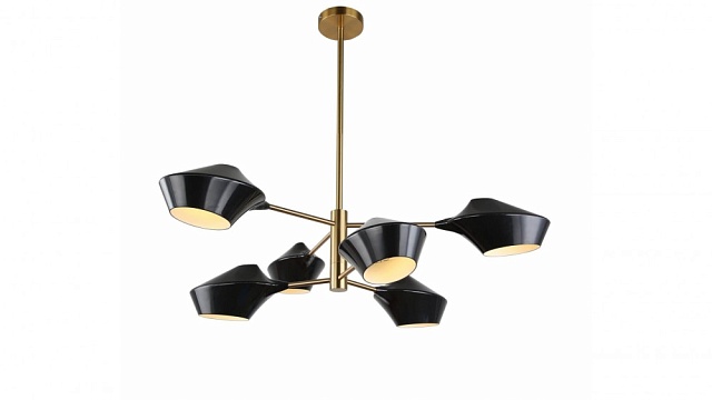 Потолочная люстра Romina LDP 6037-6 BK+GD