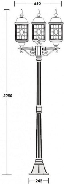 Наземный фонарь LONDON L 64808LB Bl