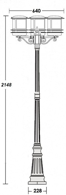 Наземный фонарь TOKIO 68309B Bl opal