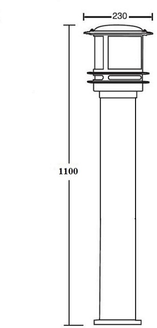 Наземный фонарь TOKIO 68340 Bl opal