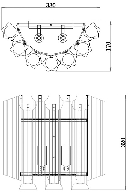 Бра  20MB3451-2AMBER
