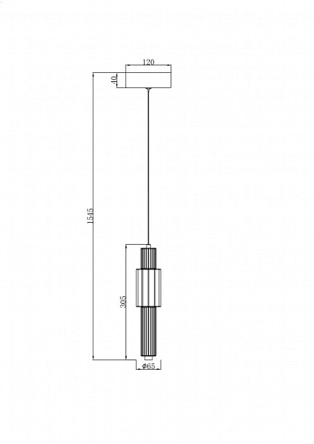 Подвесной светильник Verticale MOD308PL-L9BL3K