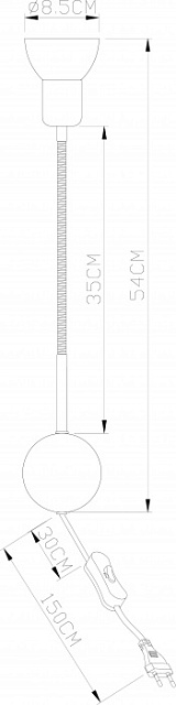 Бра Falena A3116AP-1BK