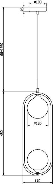 Подвесной светильник Ring MOD013PL-02BS1