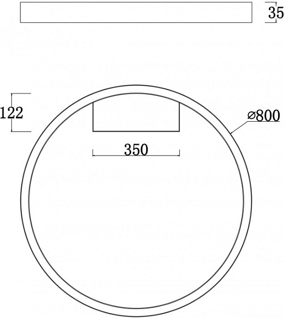 Потолочный светильник Rim MOD058CL-L50BS4K