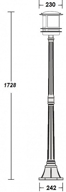 Наземный фонарь TOKIO 68308 Bl opal