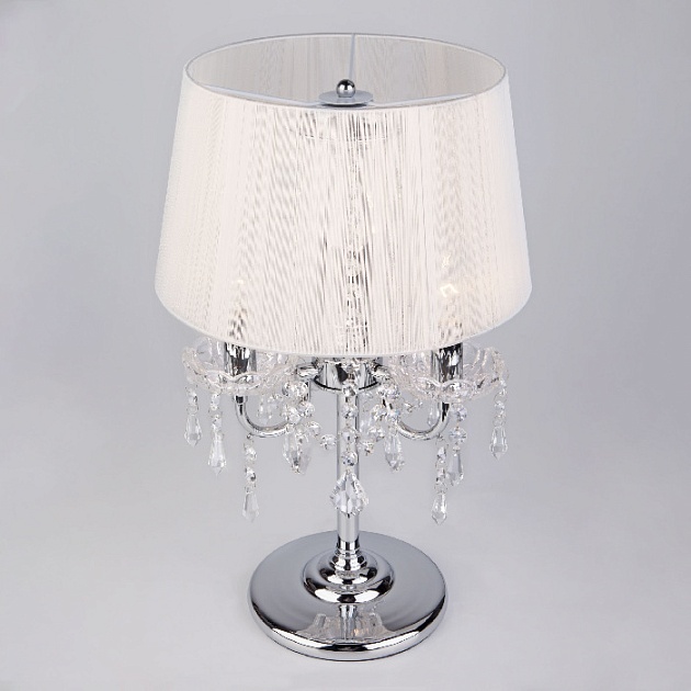 Интерьерная настольная лампа Allata 2045/3T хром / белый