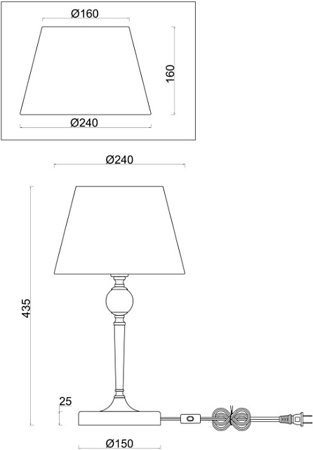 Интерьерная настольная лампа Rosemary FR2190TL-01N