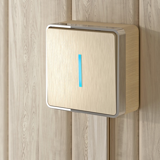 Выключатель Накладные механизмы Gallant шампань рифленый W5010110