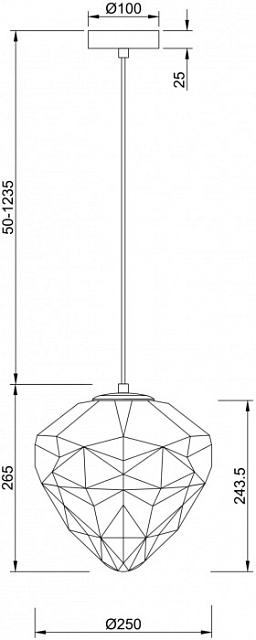 Подвесной светильник Globo P053PL-01PK