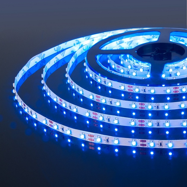Светодиодная лента Лента светодиодная 12V 4,8W 60Led 2835 IP20 синий, 5м