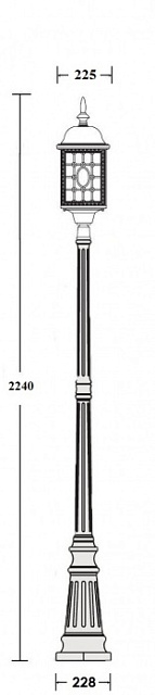 Наземный фонарь LONDON L 64809L Bl