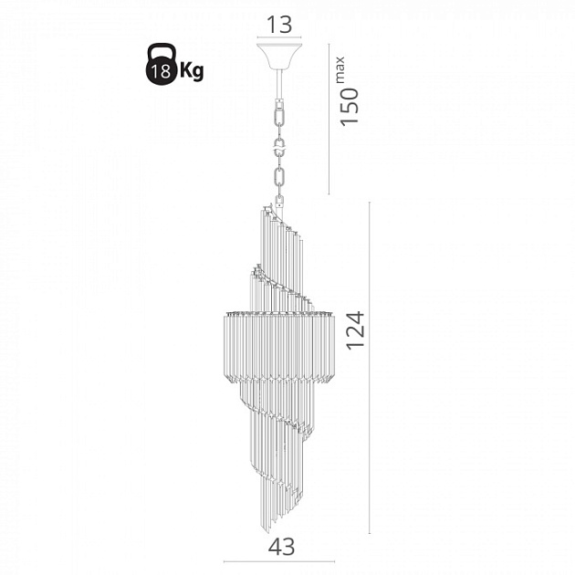 Подвесная люстра Frizzante 1683/01 LM-11