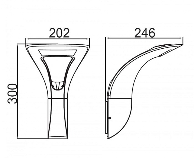 Настенный светильник уличный  W2521S Gr