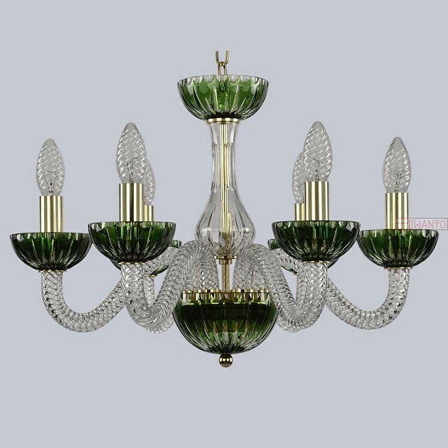 Подвесная люстра Bohemia 1308 1308/6/165 G Cl/Clear-Green/H-1K