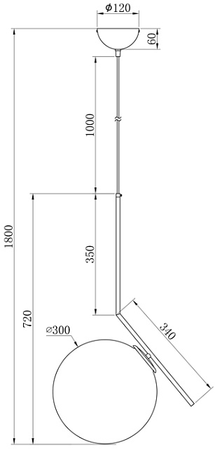 Потолочная люстра  K2GP-825BR