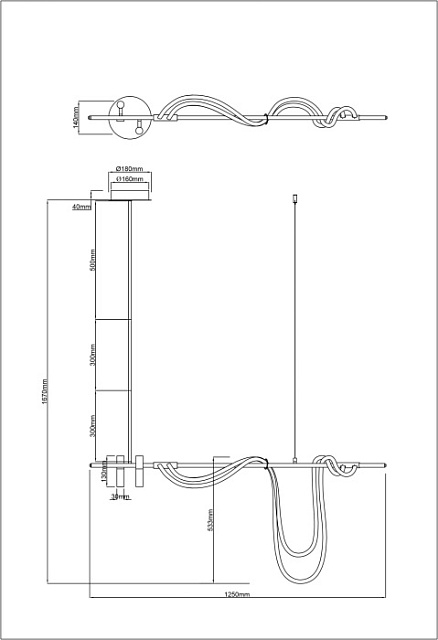 Подвесной светильник Klimt A2850SP-45PB