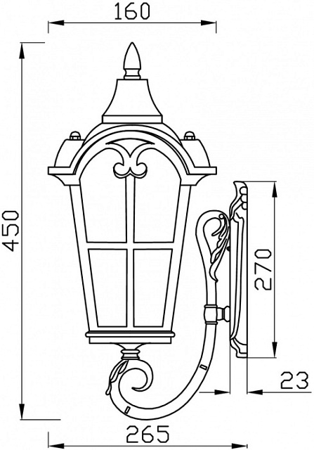 Настенный фонарь уличный Albion O413WL-01BZ1