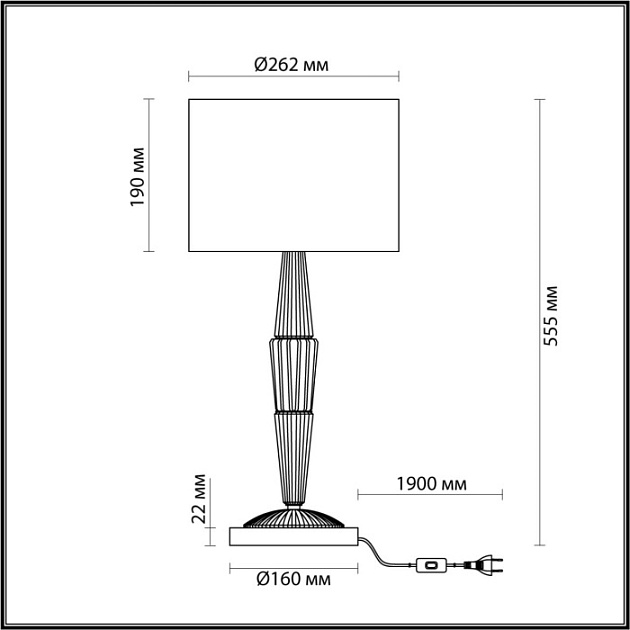Интерьерная настольная лампа Latte 5403/1T