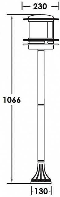 Наземный фонарь TOKIO 68306 Bl opal