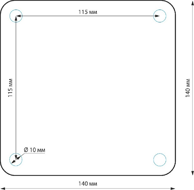 Наземный светильник Ignis 1550 TECHNO черный