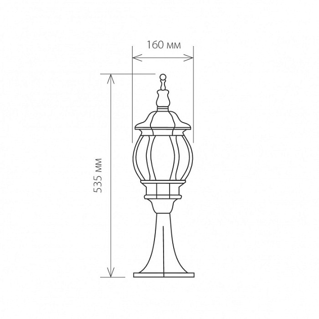 Наземный фонарь Farola GL 1001S черное золото