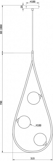 Подвесная люстра Perlina FR4005PL-03B2