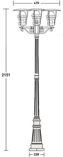 Наземный фонарь TOKIO 2 68909B Bl