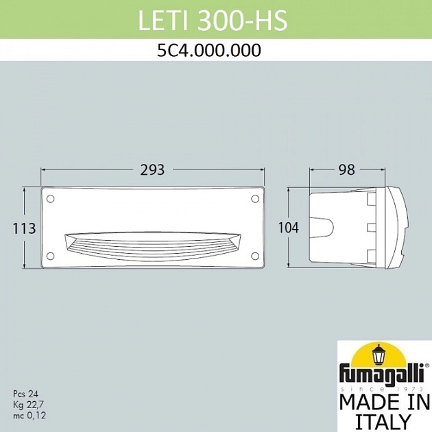 Подсветка для лестниц и ступеней Leti 5C4.000.000.AYF1R