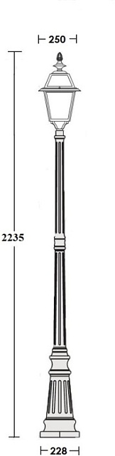 Наземный фонарь FARO-FROST L 91109fL Bl