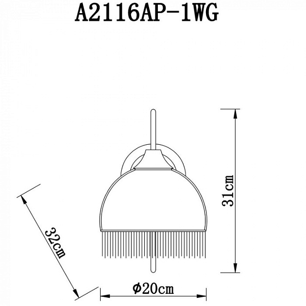 Бра Bianca A2116AP-1WG
