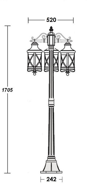 Наземный фонарь LUCERNA 84808B/02 Gb