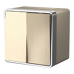 Выключатель Накладные механизмы Gallant шампань рифленый W5020210