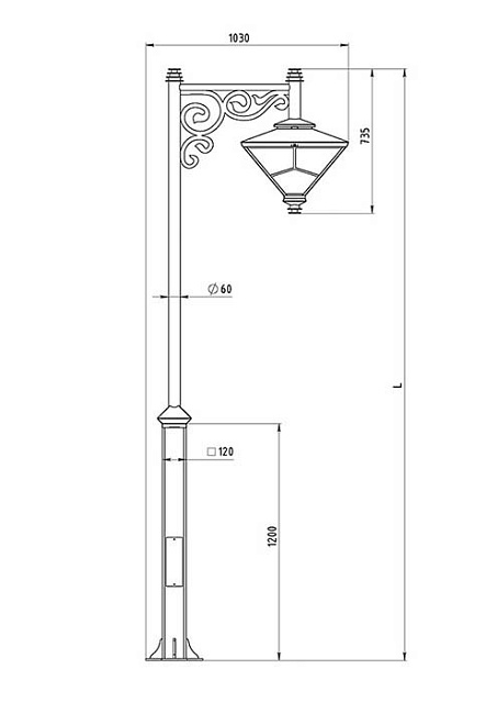 Наземный фонарь Exbury 541-31/b-50