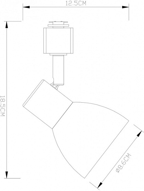 Трековый светильник Falena A3117PL-1WH