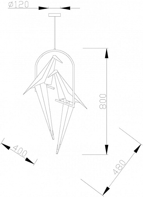 Подвесной светильник Birds V3071-2PL