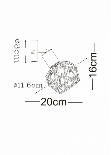 Спот Sospiro A6141AP-1WH