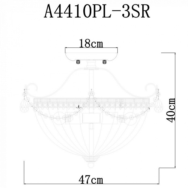 Потолочная люстра Schelenberg A4410PL-3SR