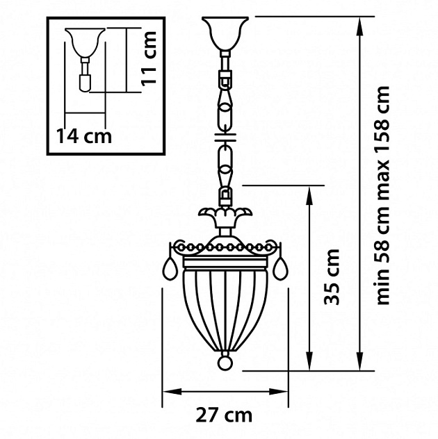 Подвесная люстра SCHON 790034
