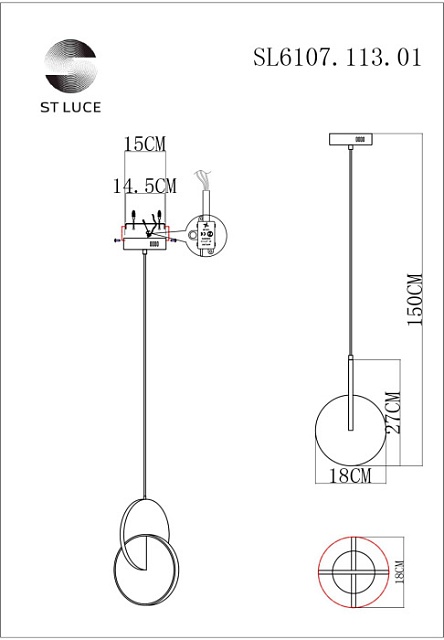 Подвесной светильник Eclisse SL6107.113.01