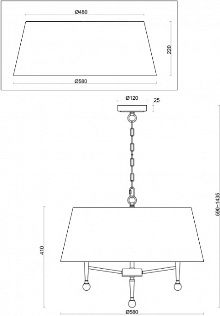 Подвесная люстра Rosemary FR5190PL-05BS3